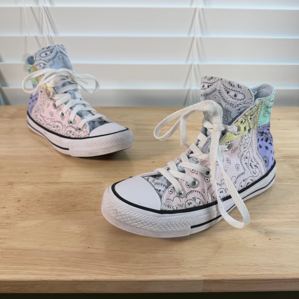 Converse Chuck Taylor All Star Pastel Bandana Sneakers Women's High Top - 6